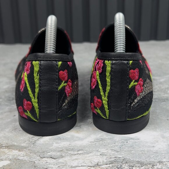 GUCCI Horsebit Jordaan Loafer Flower Multicolor Lurex Fabric 6.5 US or 36.5 EUR - Picture 9 of 13